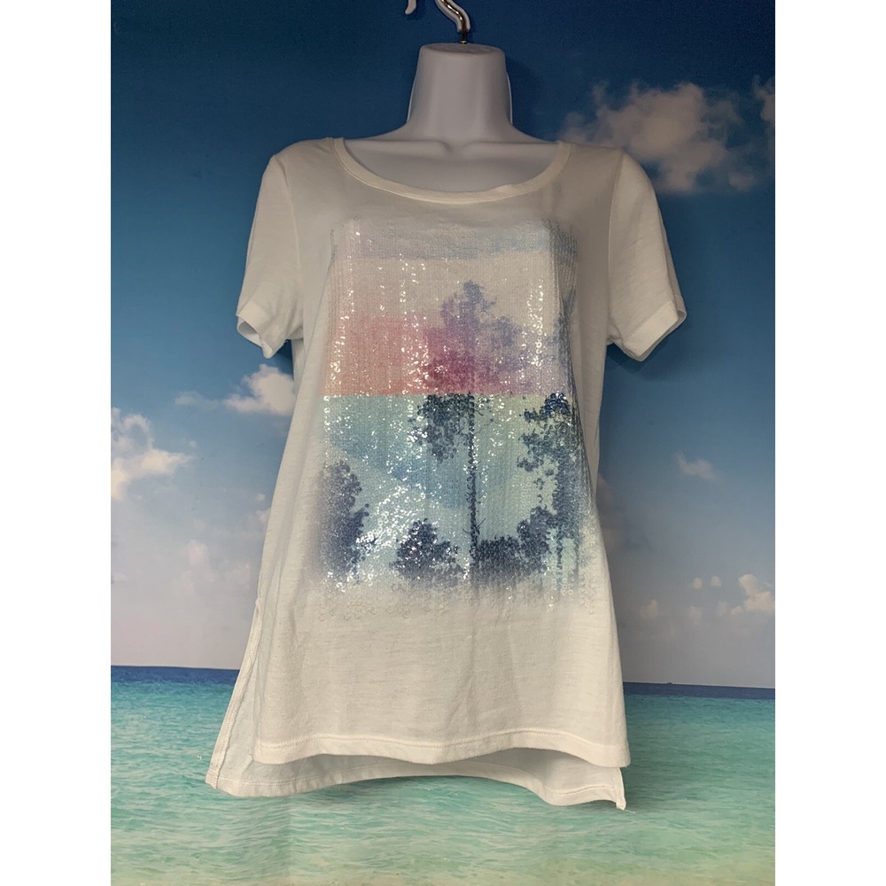 LIVE LOVE DREAM Aeropostale Size M Lightweight T Shirt With‎ Sequins